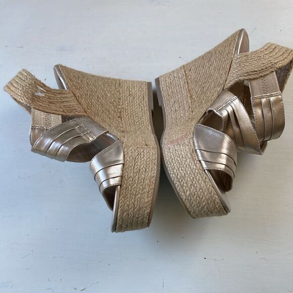 Mix No. 6 | Mix No. 6 Chanel-Mix Metallic Espadrille Wedge Size 6.5M - Picture 6 of 14